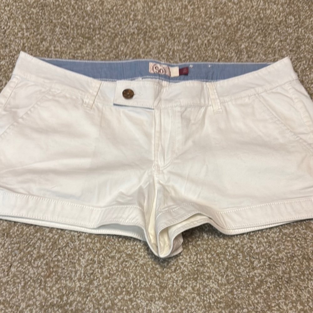 SO Women's White Casual Shorts